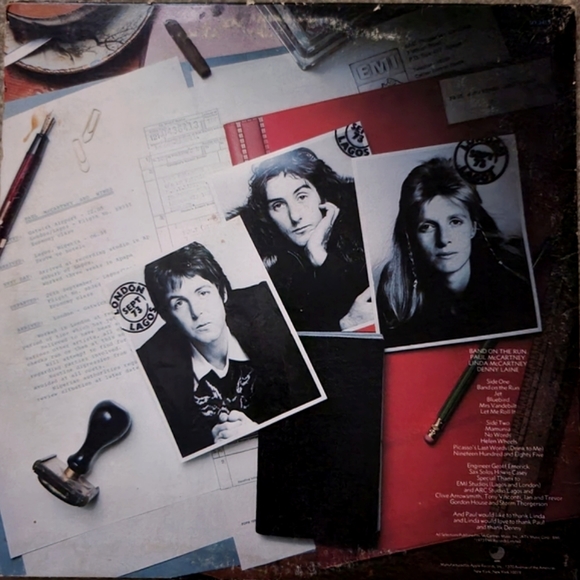 Band on the Run  Paul McCartney and Wings  1973  Apple Records  SO3415. - Picture 2 of 10